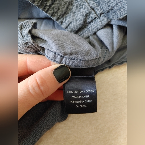 HUDSON NORTH 100% Cotton Short Sleeve Button Down Shirt Size Large - Picture 2 of 6